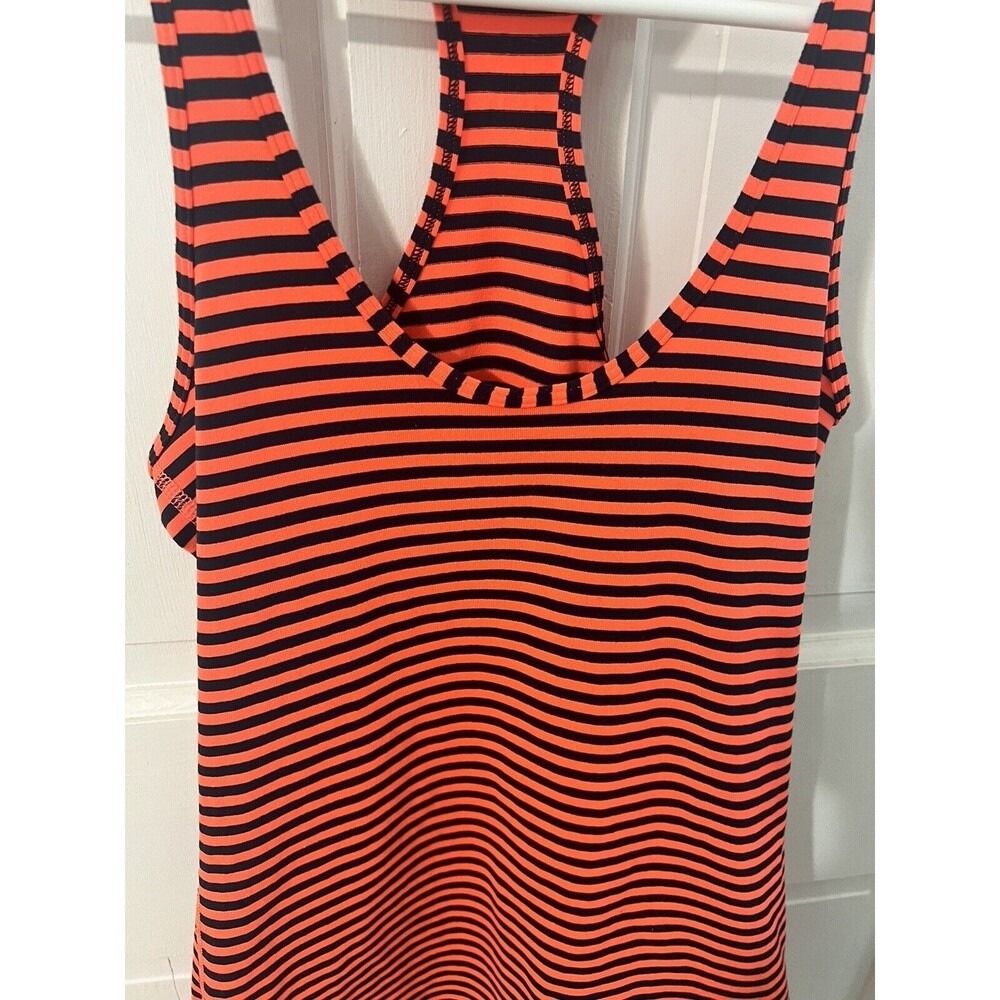 Lululemon Cool Racerback Orange Striped Tank Top - Picture 4 of 5